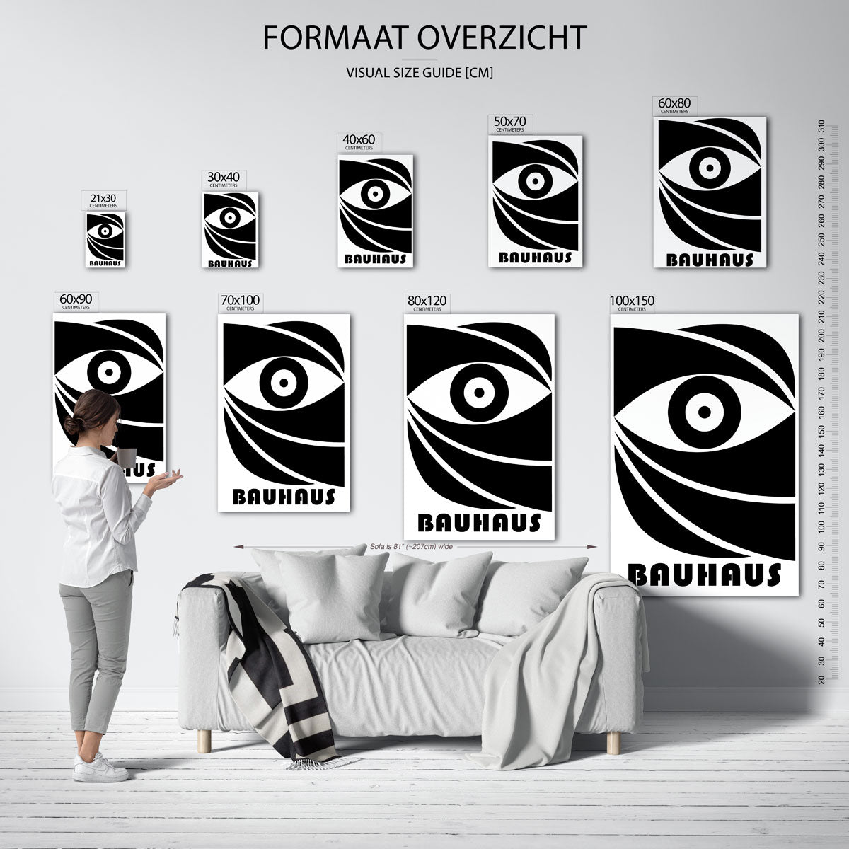 Oogvorm en lijnen Poster