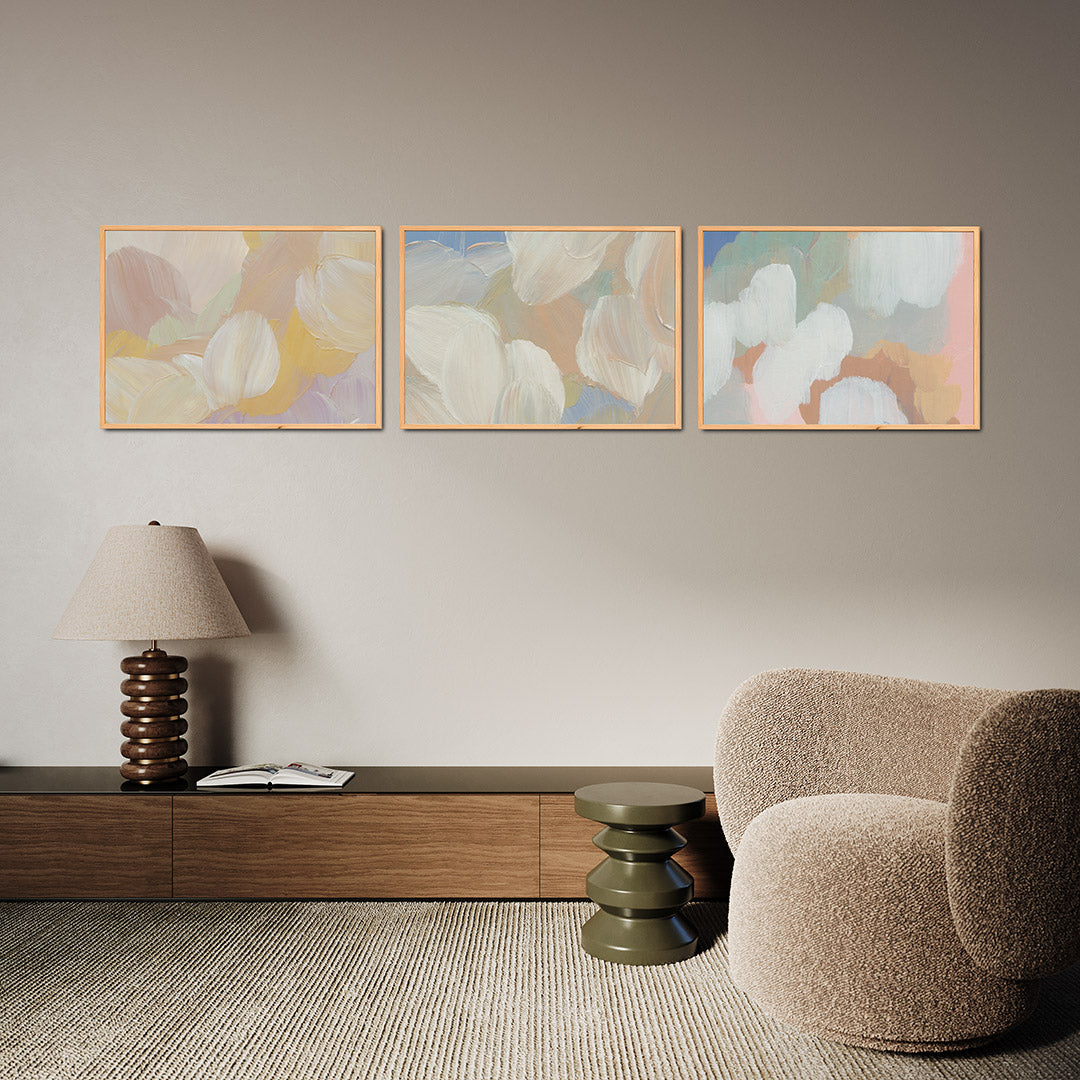 Zachte kleurenharmonie Posterset