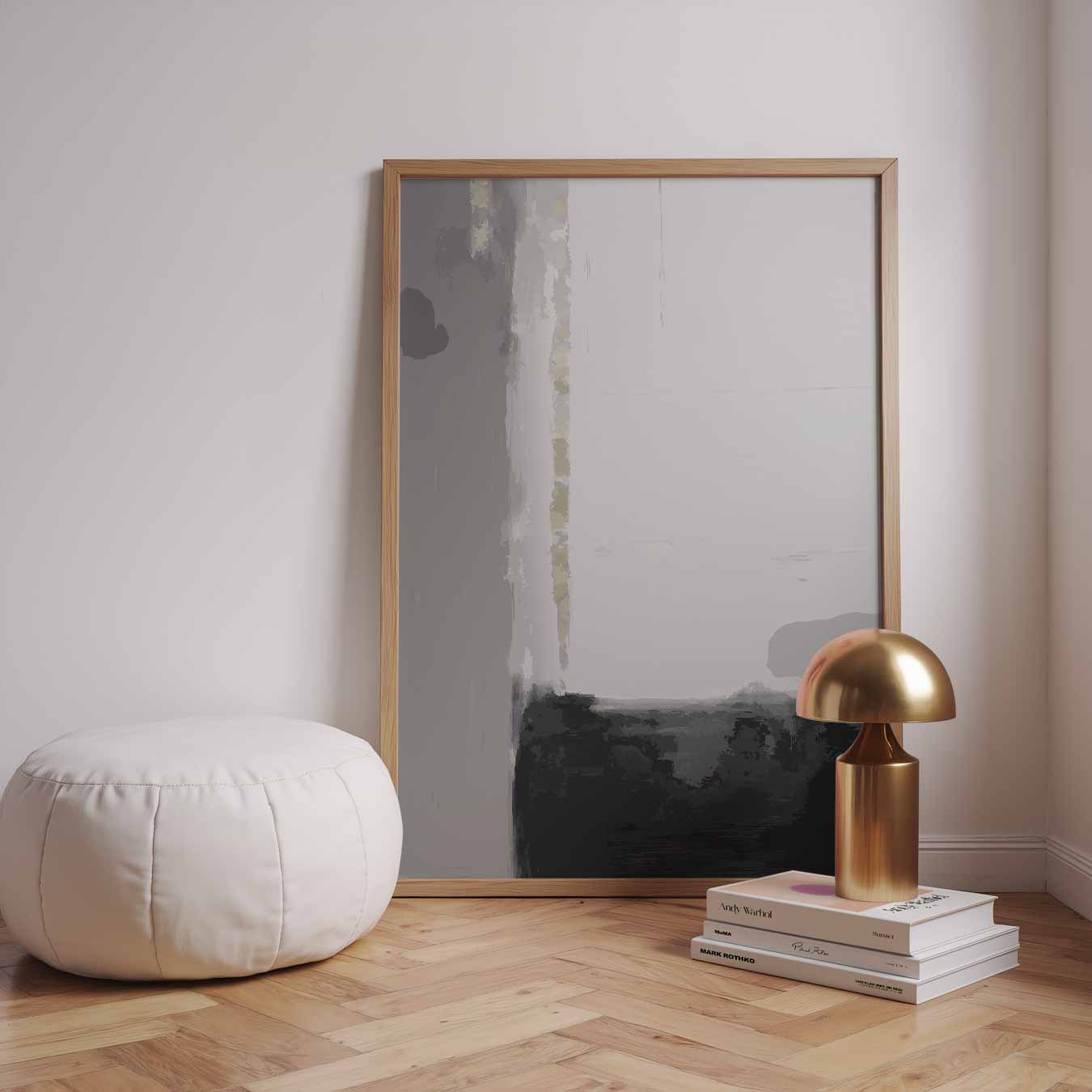 Modern Grijs Abstract Poster-WallArtistic