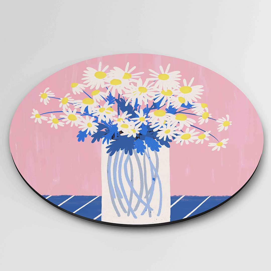 Bloemen in vaas Muurcirkel