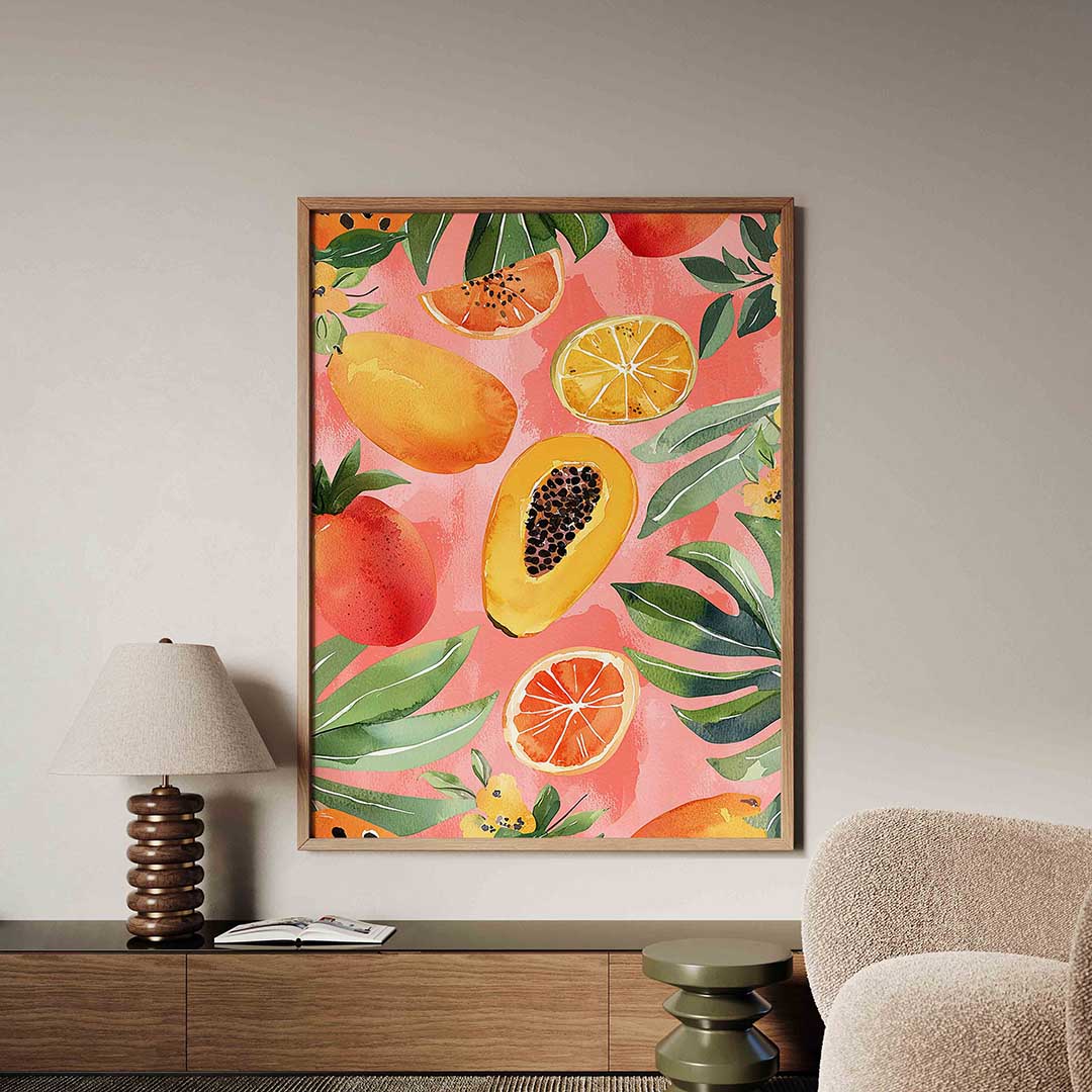 Fruit en bladeren Poster