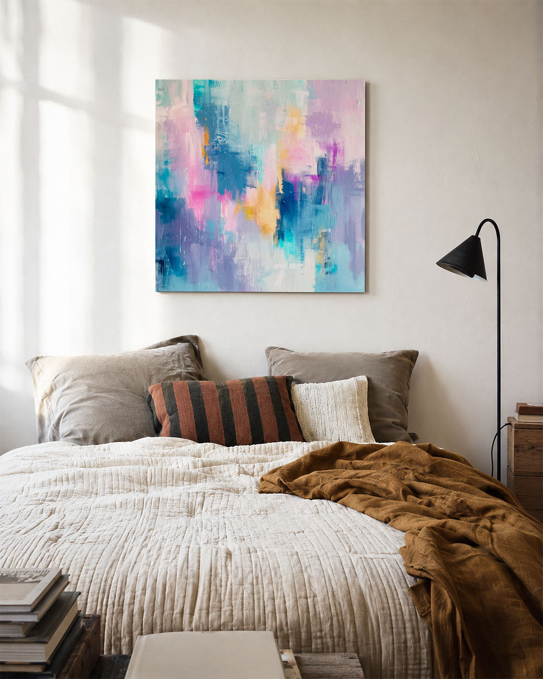 Kleurrijke vegen Kunstwerk