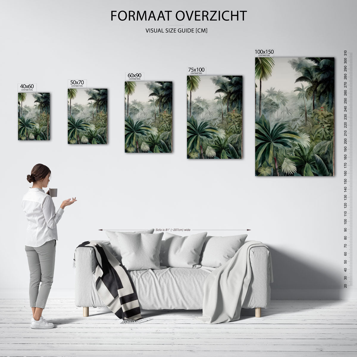 Tropisch bladerdek Kunstwerk