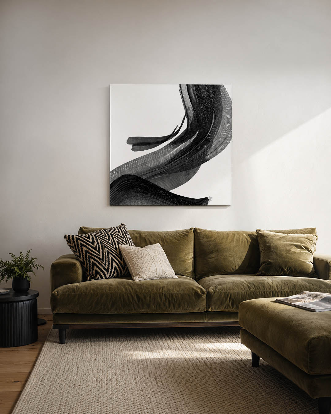 Dynamische borstelvegen Kunstwerk