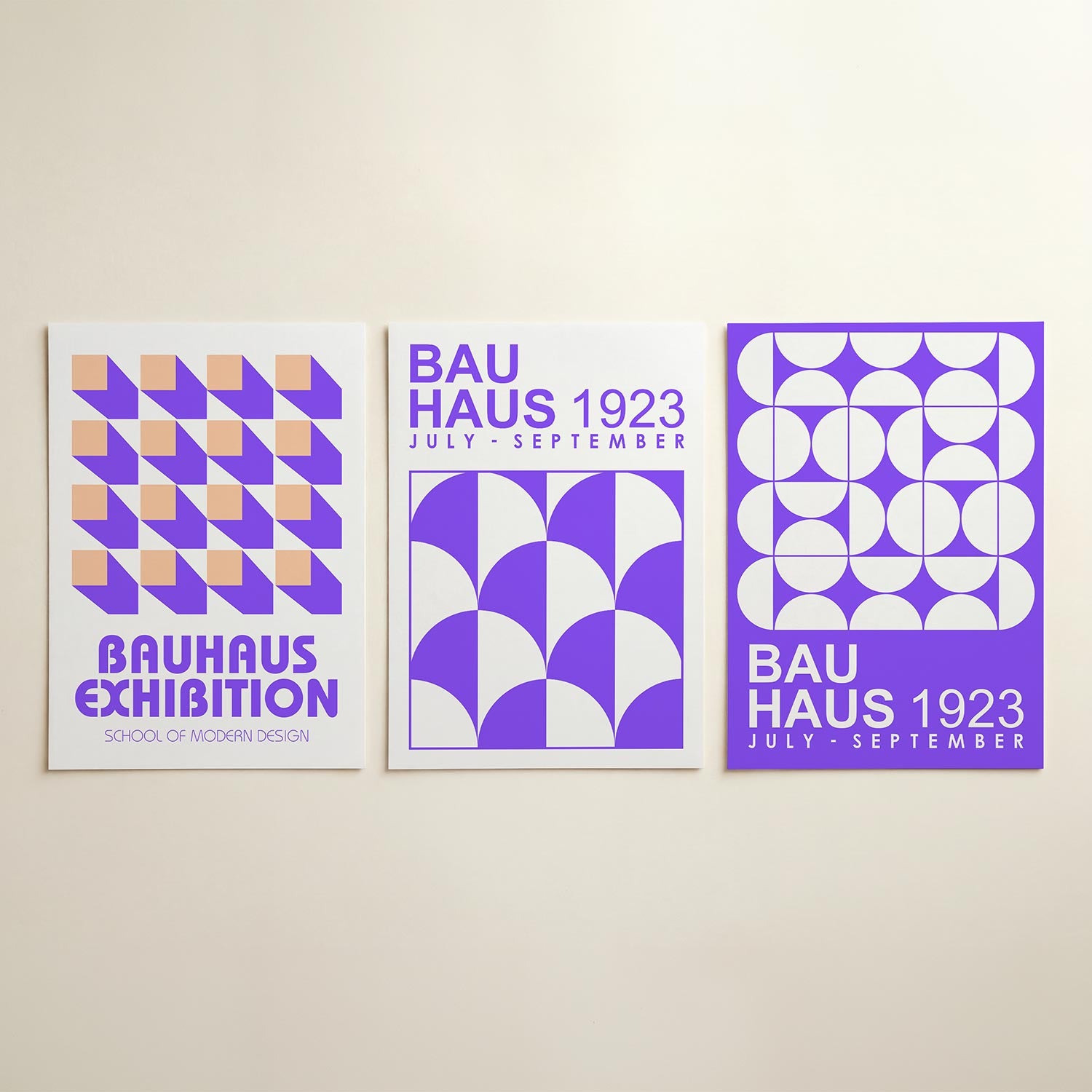 Vorm en schaduw Posterset