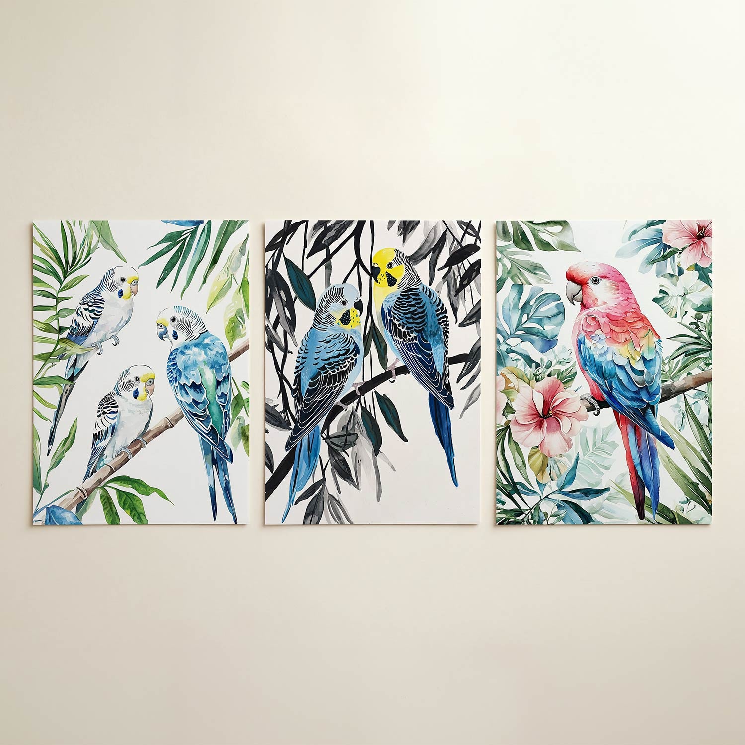 Vogels en bladeren Posterset