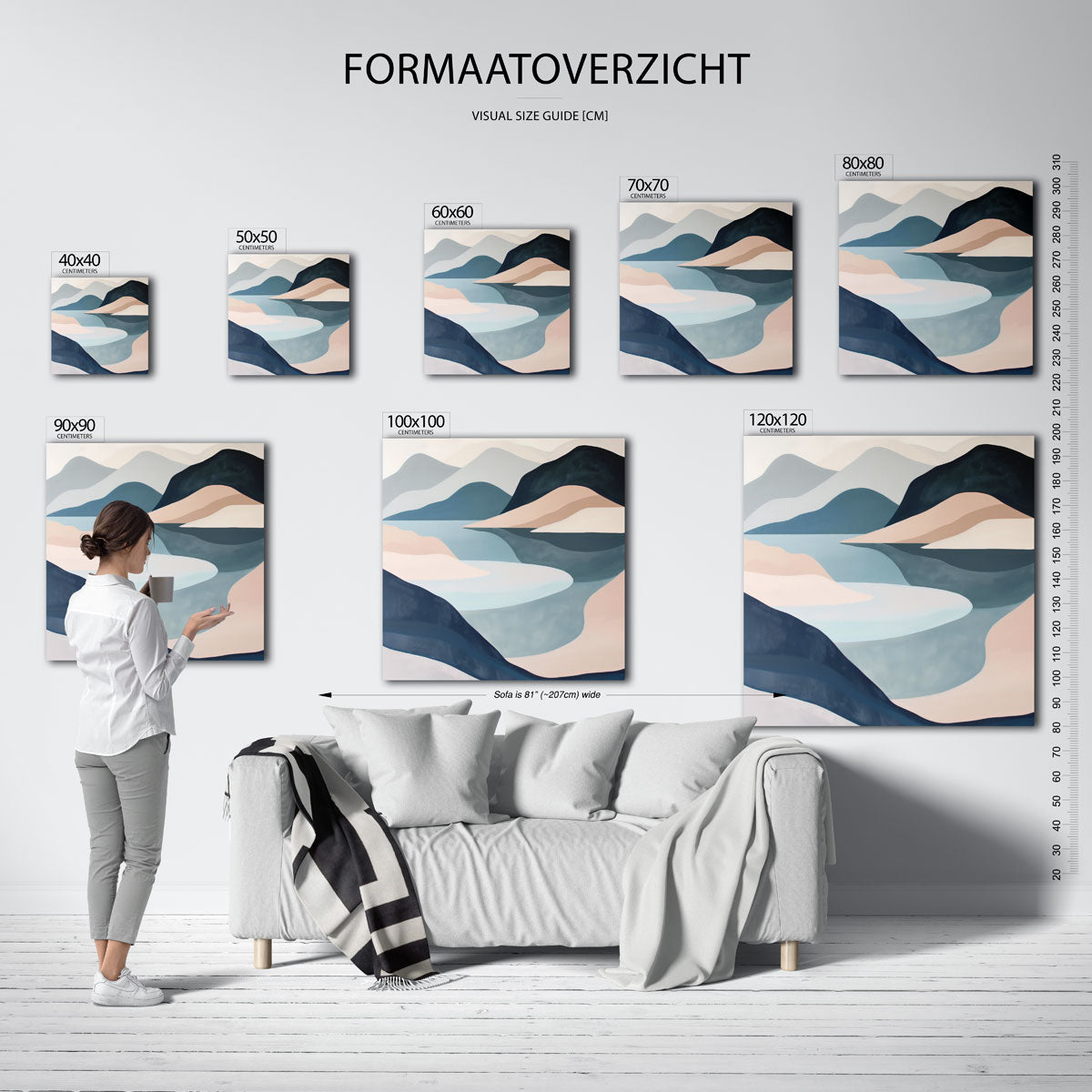 Landschap met bergen Poster