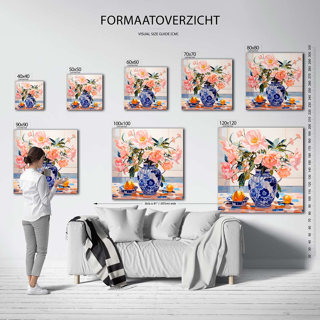 Bloemen in vaas Kunstwerk