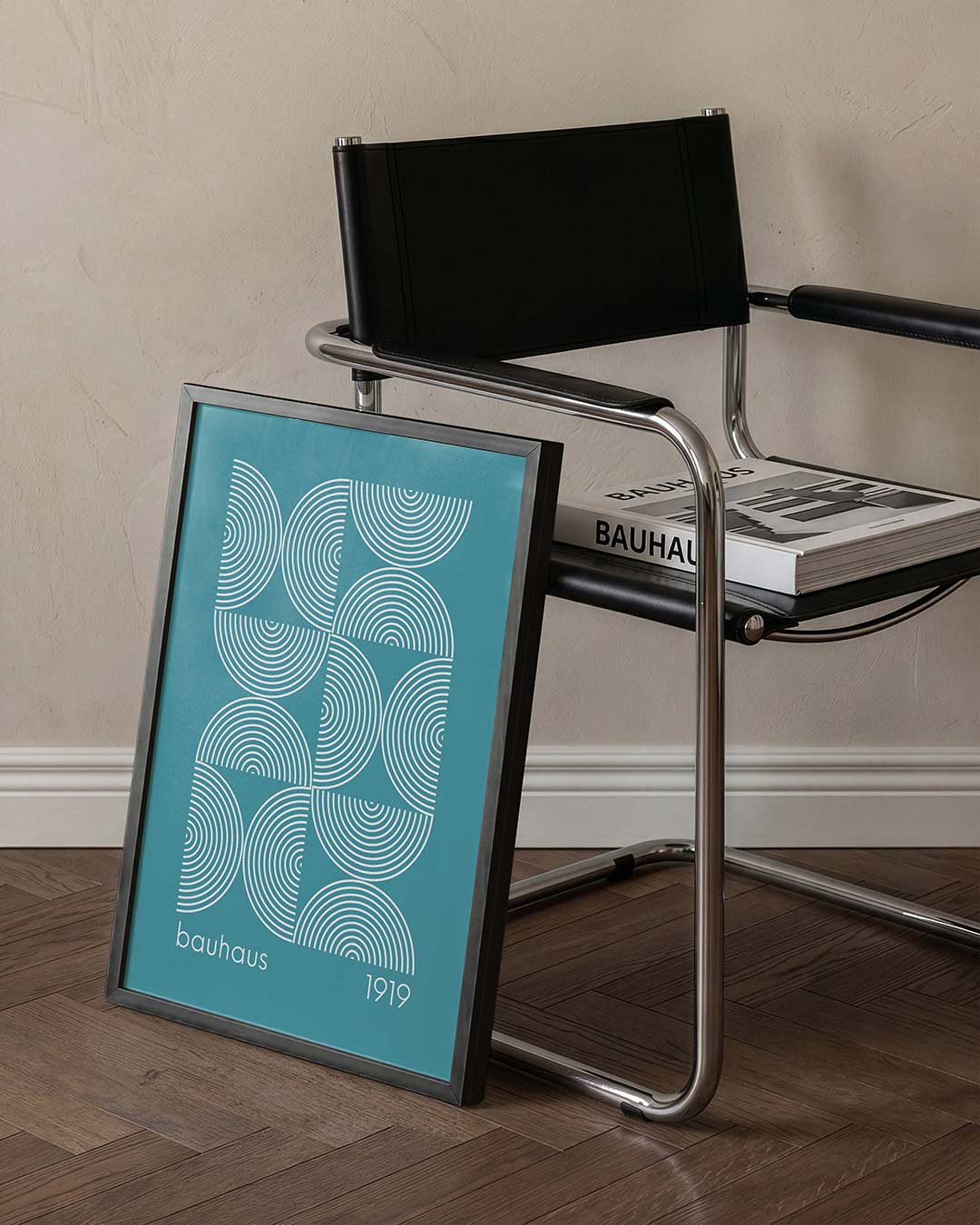 Cirkelpatroon en lijnen Poster