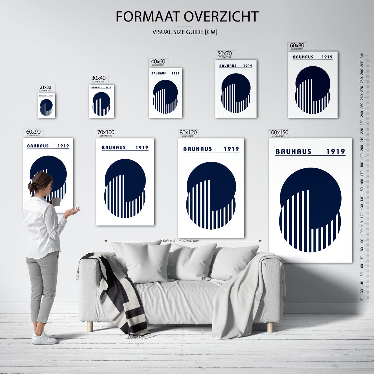 Cirkel en lijnen Poster