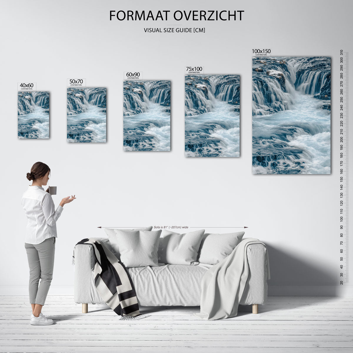 Dynamische waterval Kunstwerk