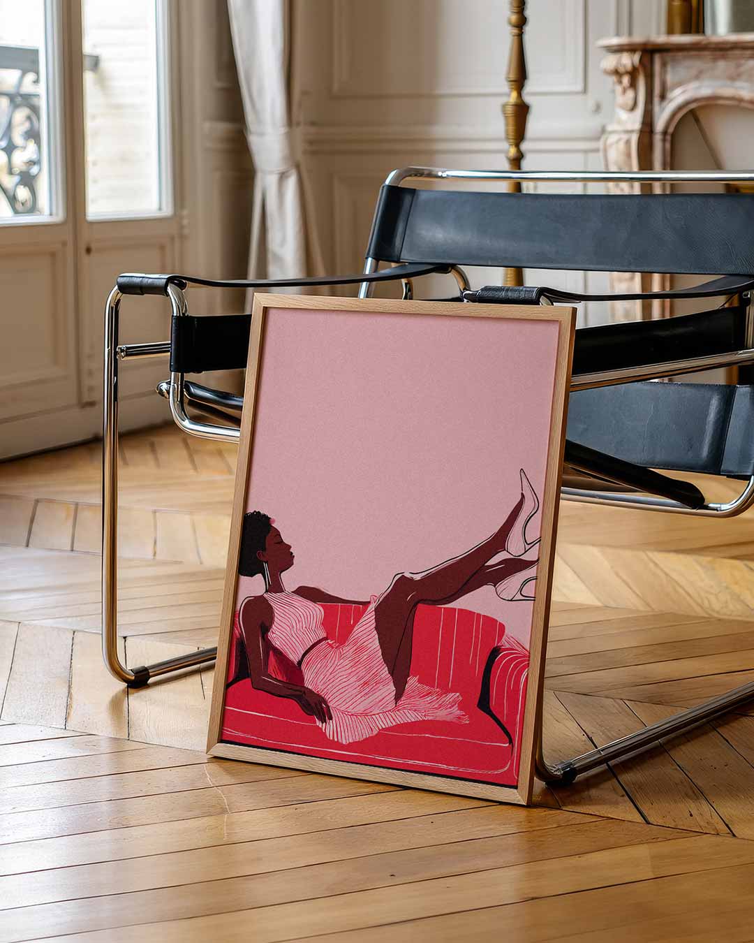Sierlijke Lounge Vibes Poster-WallArtistic