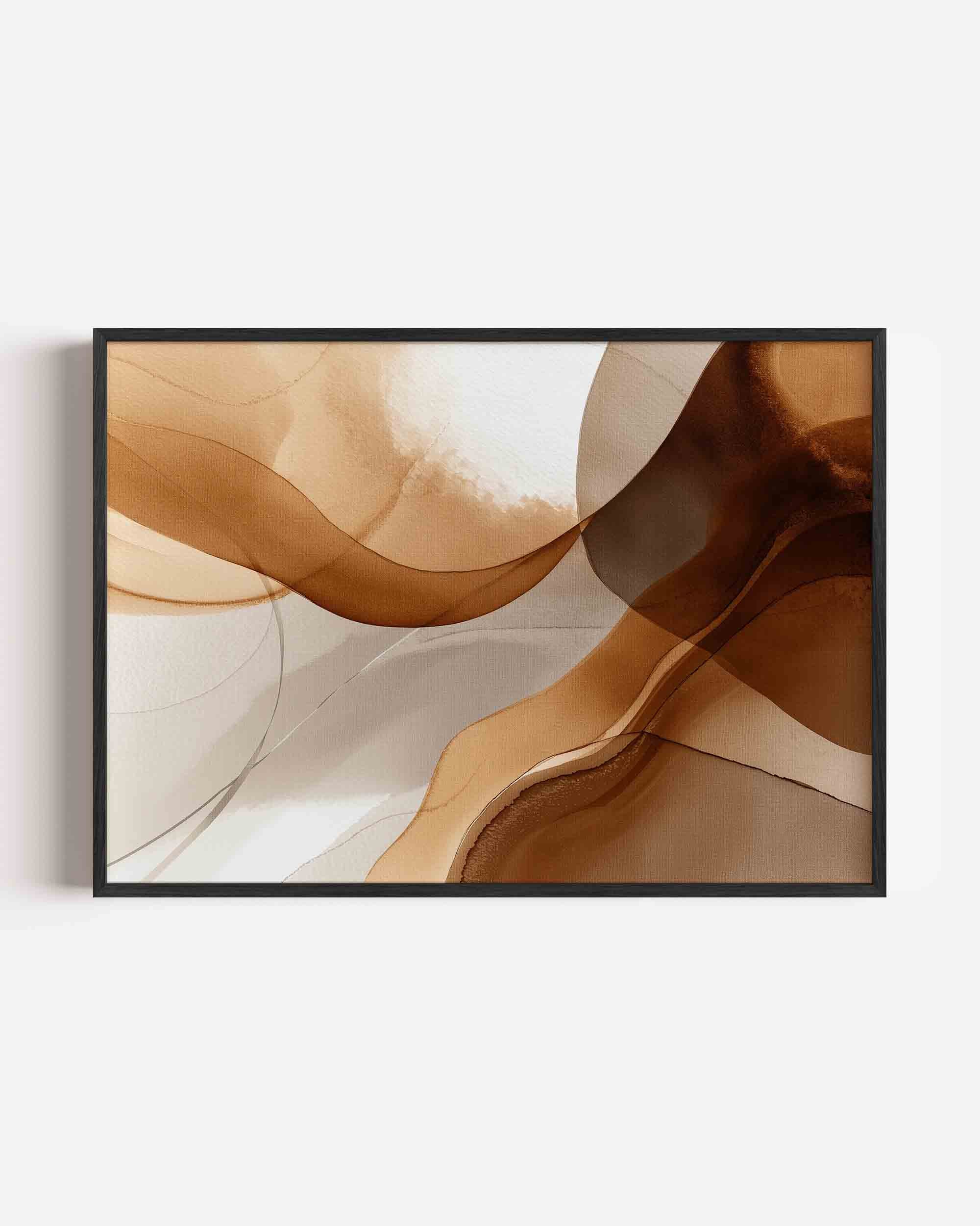 Abstracte bruine vormen Poster
