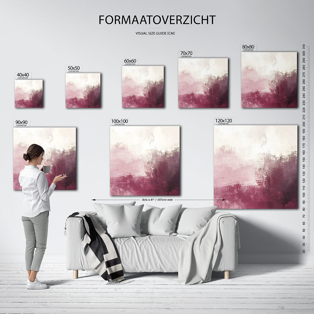 Gelaagde kleurencompositie Kunstwerk