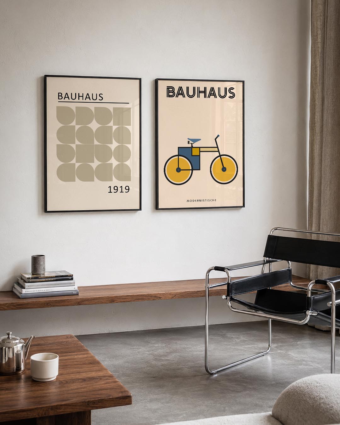 Vormenspel en lijnen Posterset