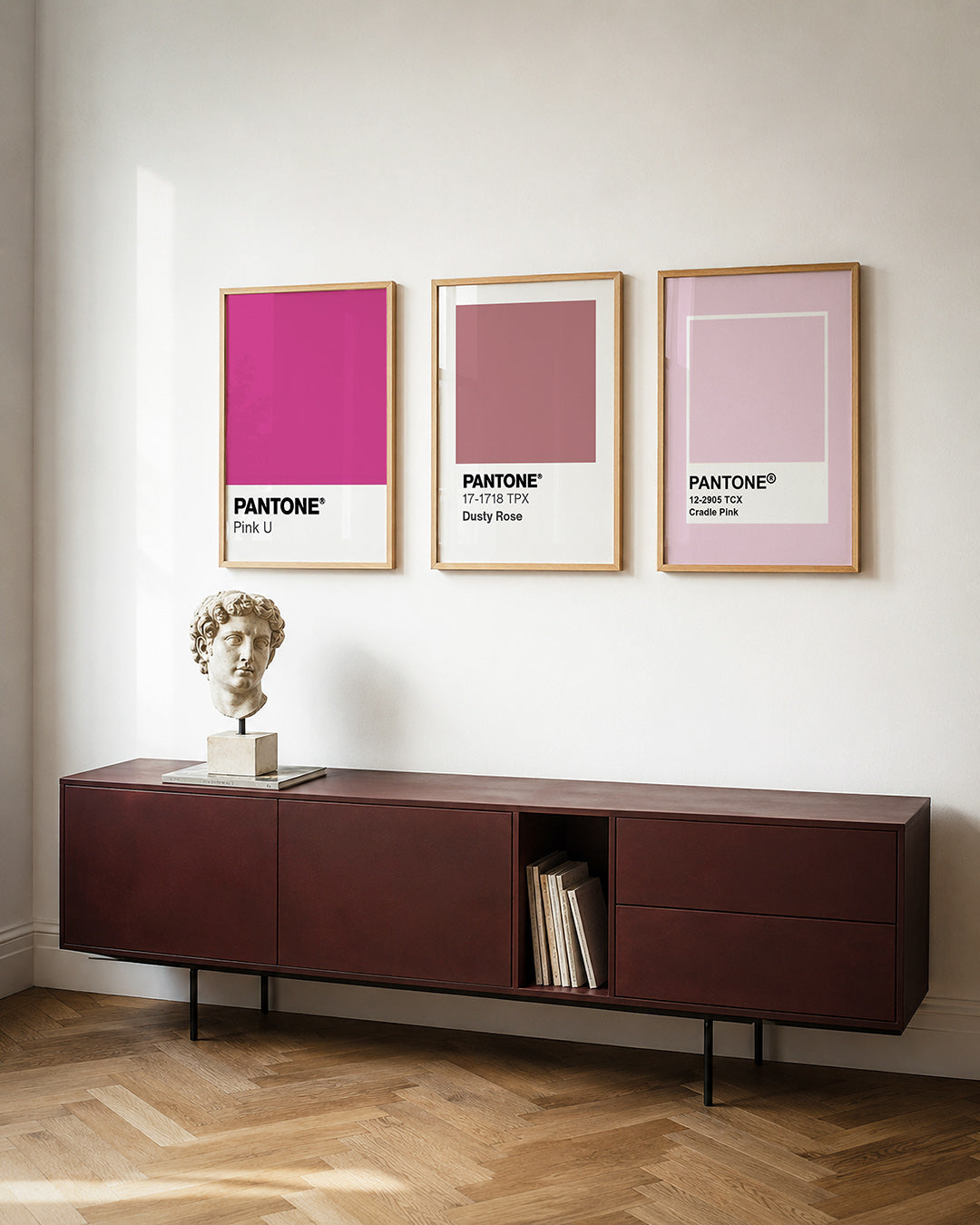 Roze kleurvlak Posterset