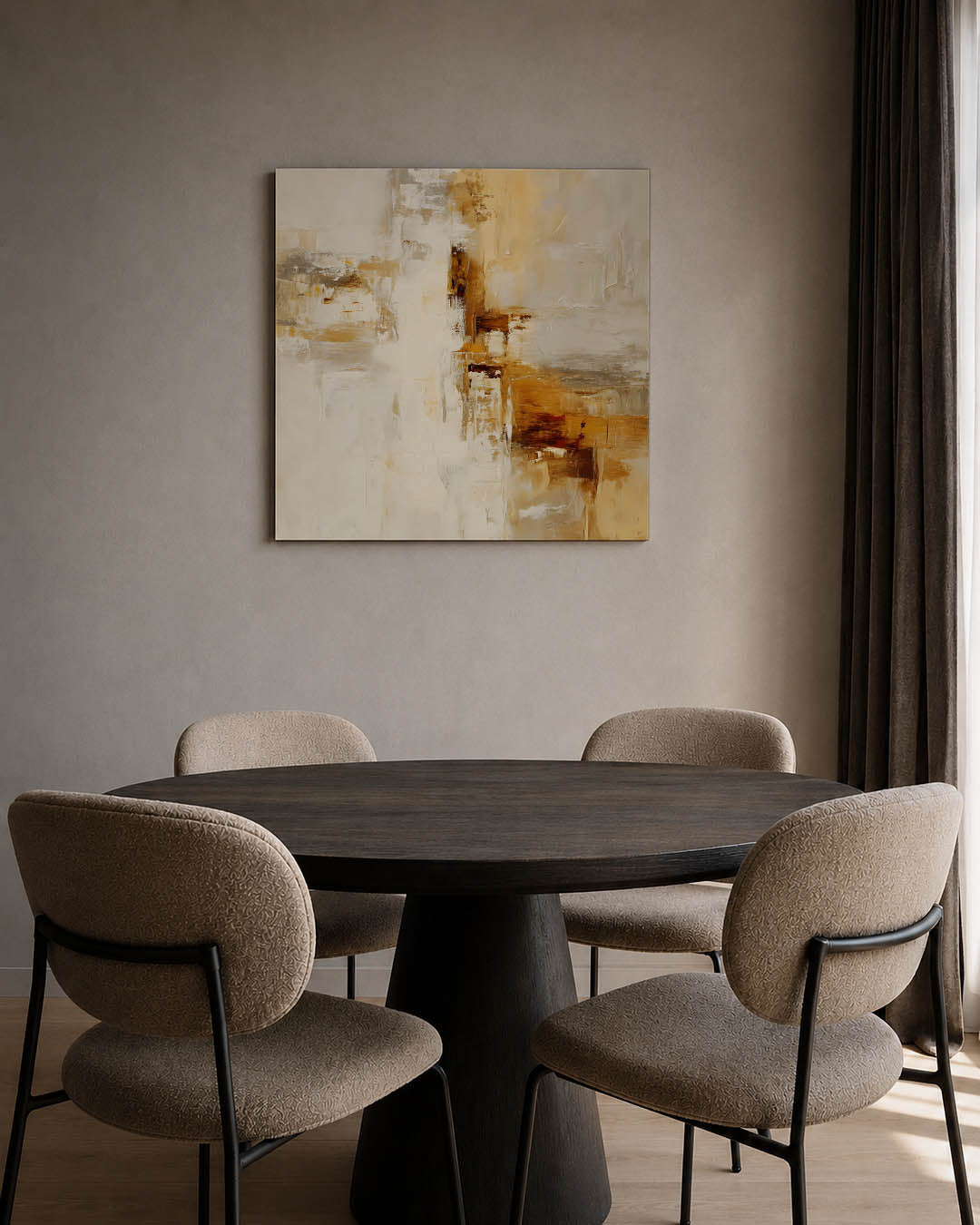 Gelaagde kleurencompositie Kunstwerk