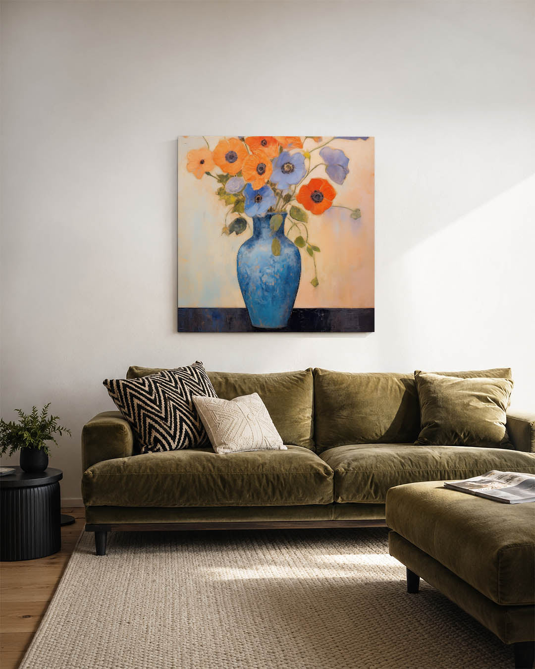 Bloemen in vaas Kunstwerk