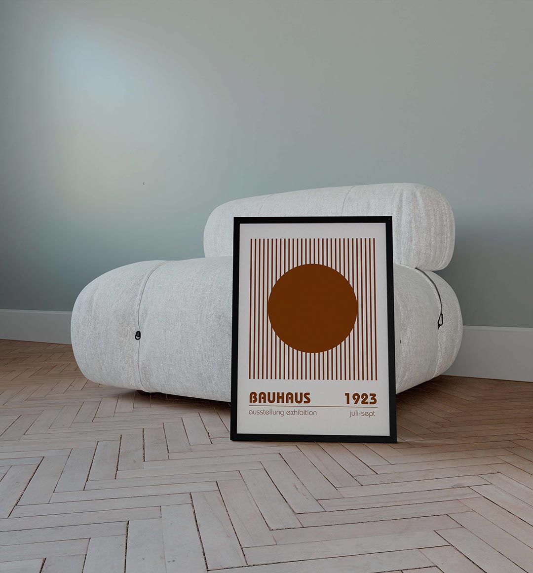 Cirkel en lijnen Poster