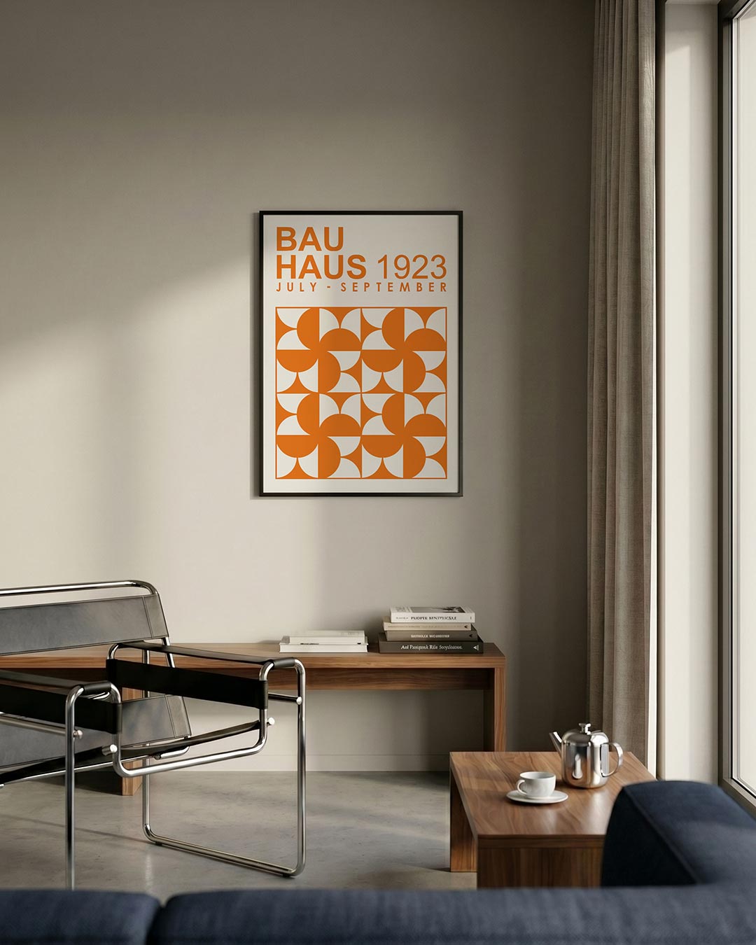 Oranje vormenritme Poster