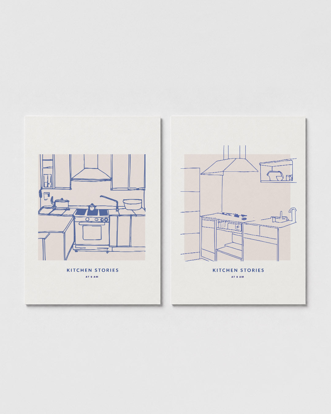 Keukenlijnenspel Posterset