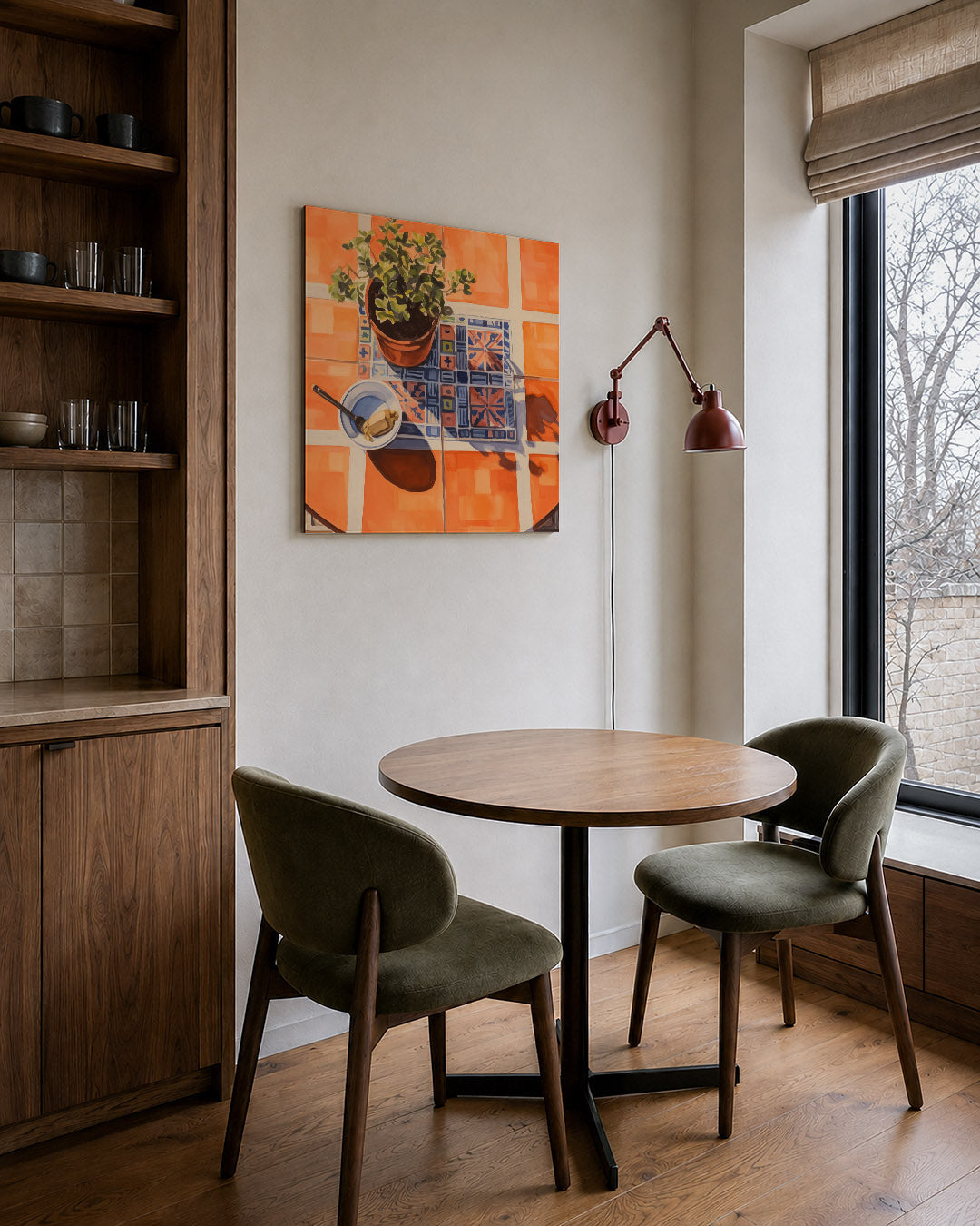 Kleurrijke tegelcompositie Kunstwerk