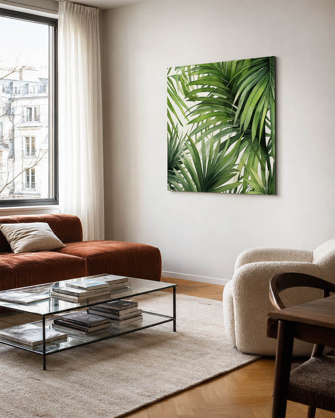 Groene bladeren Kunstwerk