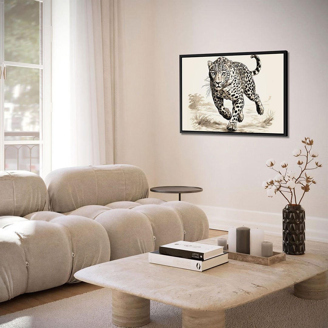Dynamische luipaard Kunstwerk