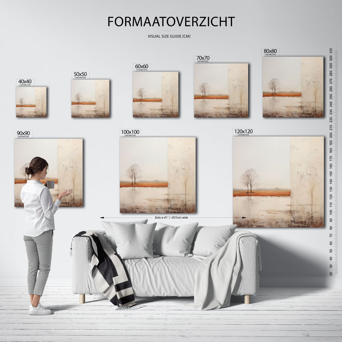 Landschap met bomen Poster