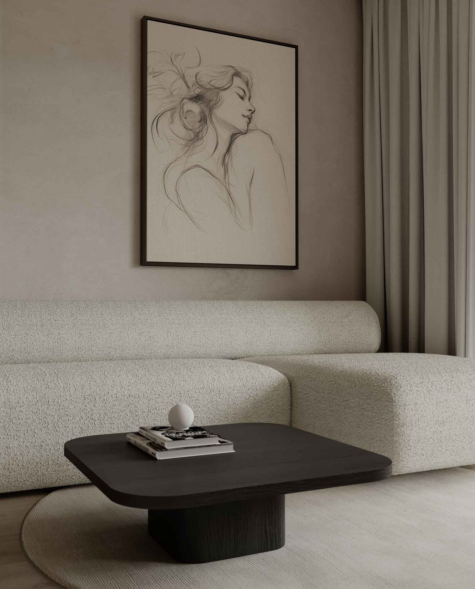 Dromerige Schemerschets Kunstwerk-canvas-dibond-plexiglas-wanddecoratie-WallArtistic