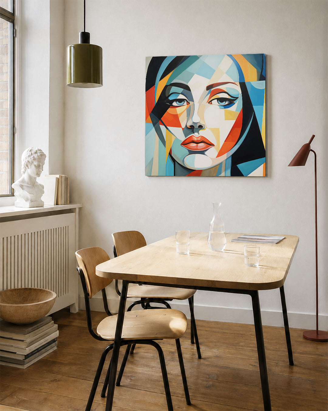 Geometrisch portret Kunstwerk