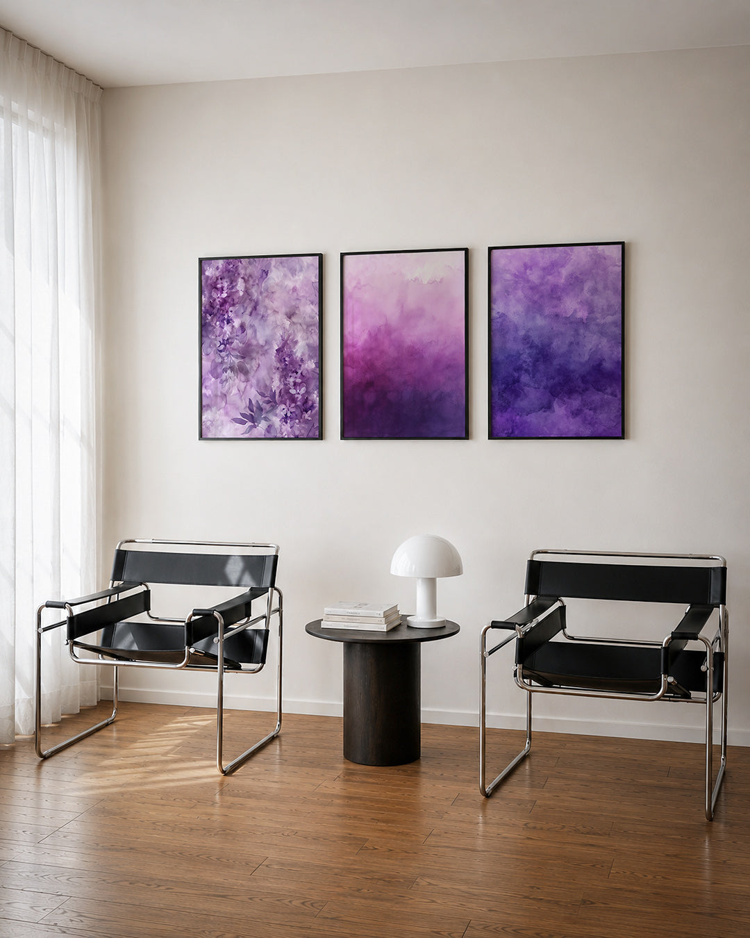 Bloemige vormen Posterset