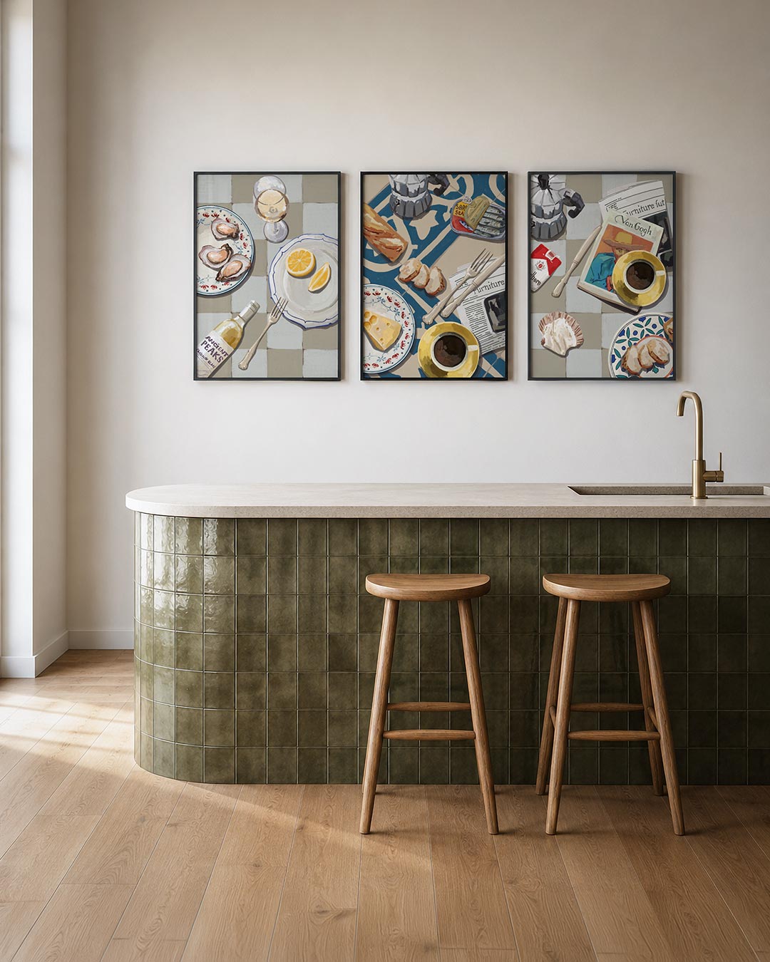 Eettafel compositie Posterset