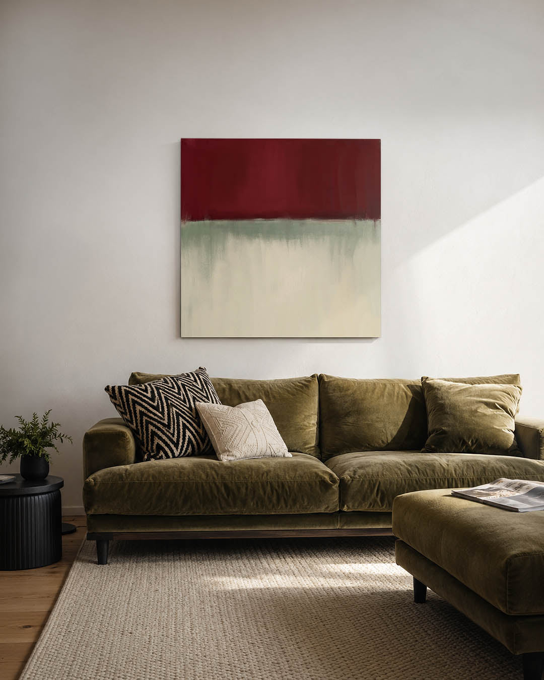 Horizontale kleurenlagen Kunstwerk
