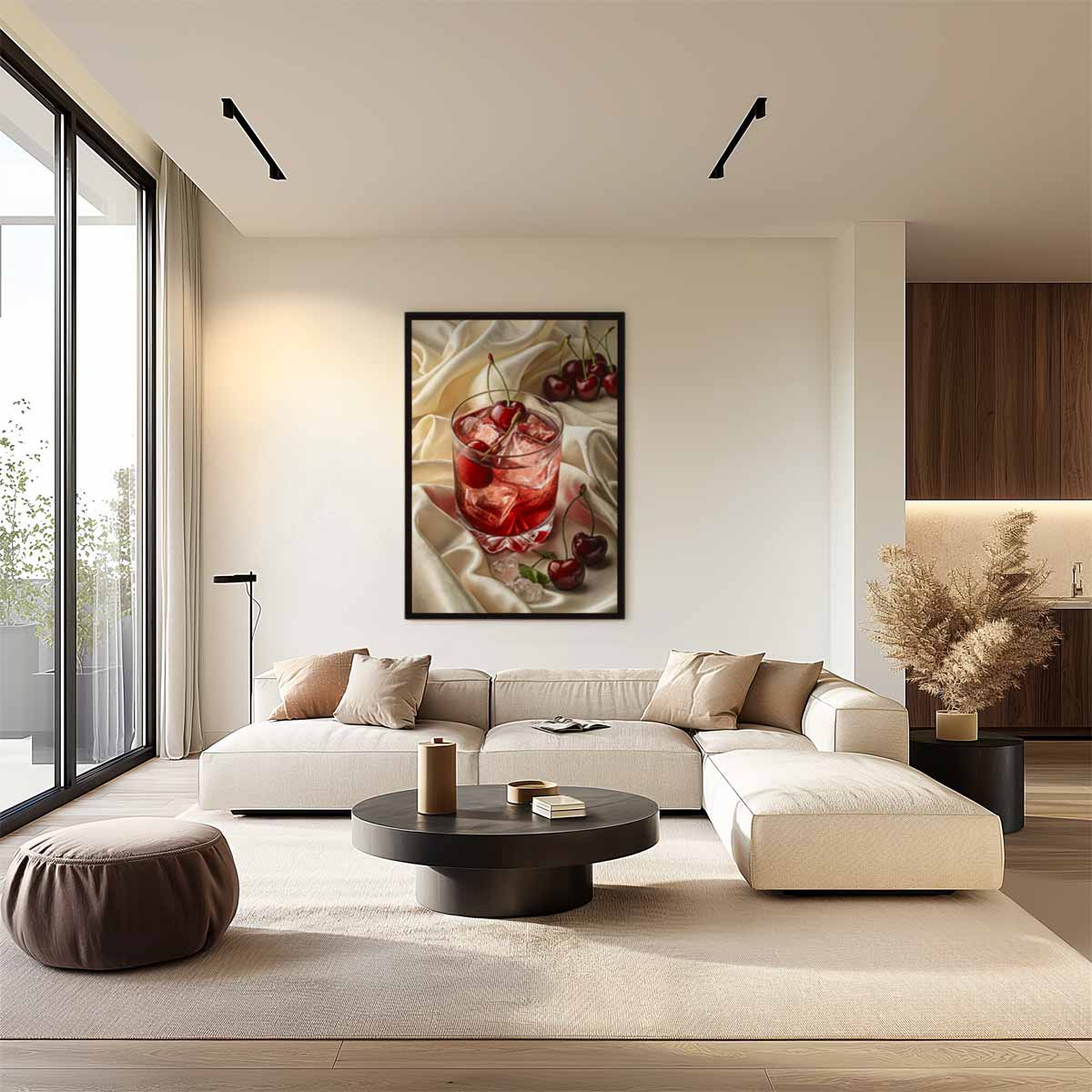 Kersen Cocktailexplosie op Zijde Kunstwerk-canvas-dibond-plexiglas-wanddecoratie-WallArtistic