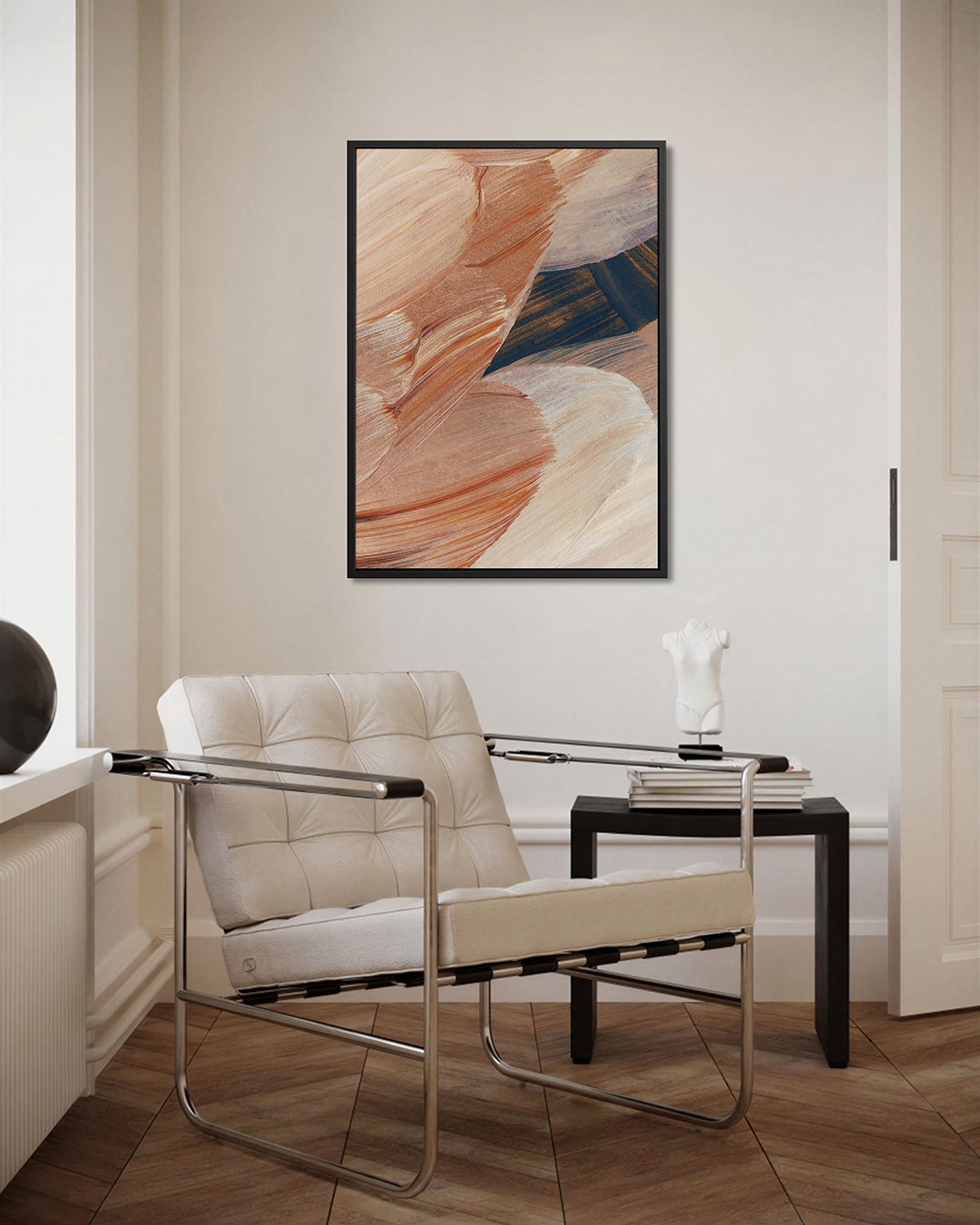 Organische borstelvegen Kunstwerk