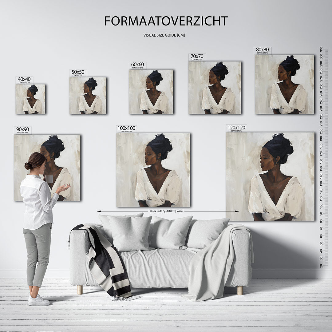 Dromerige vrouw Kunstwerk