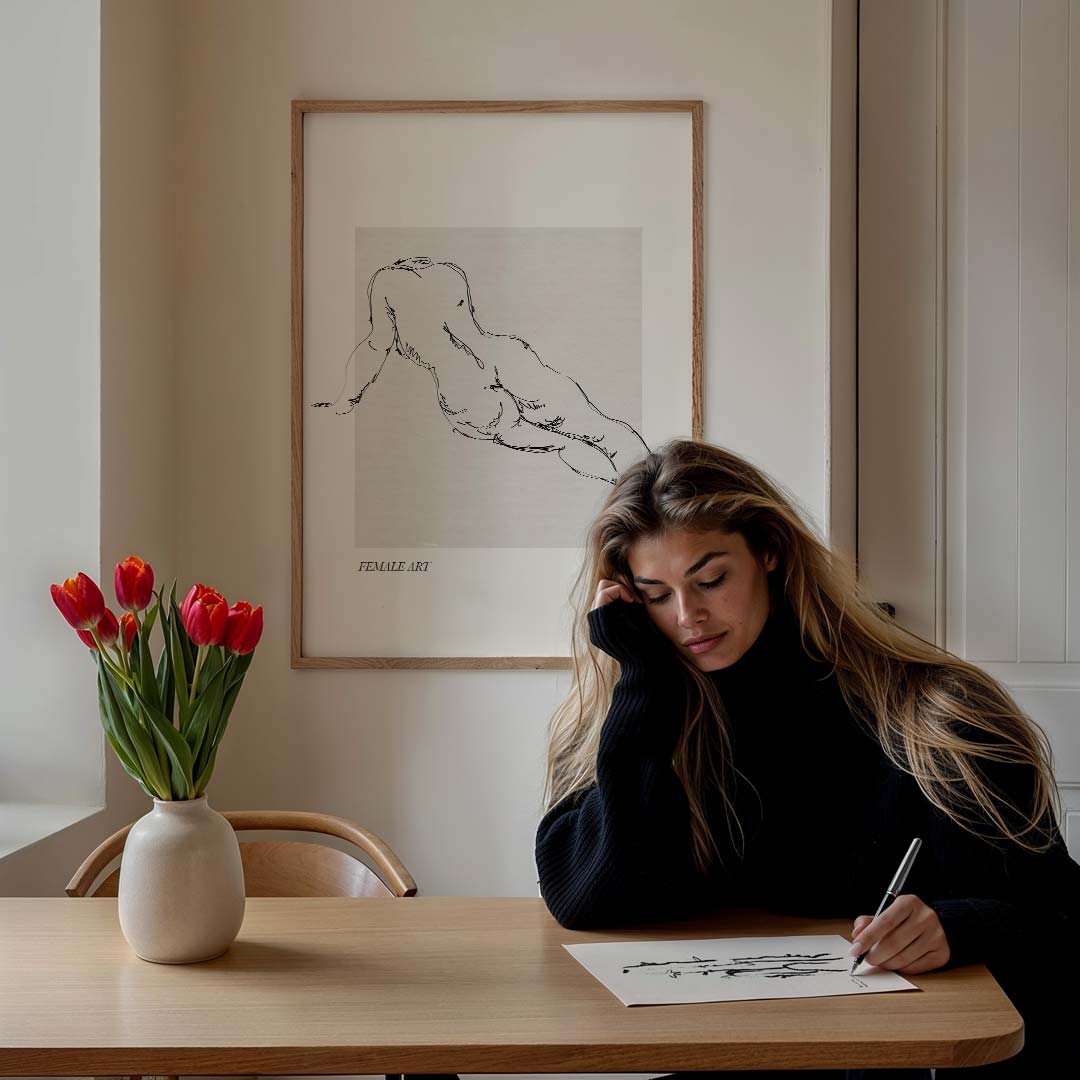 Elegant Artistiek Naakt Poster-WallArtistic