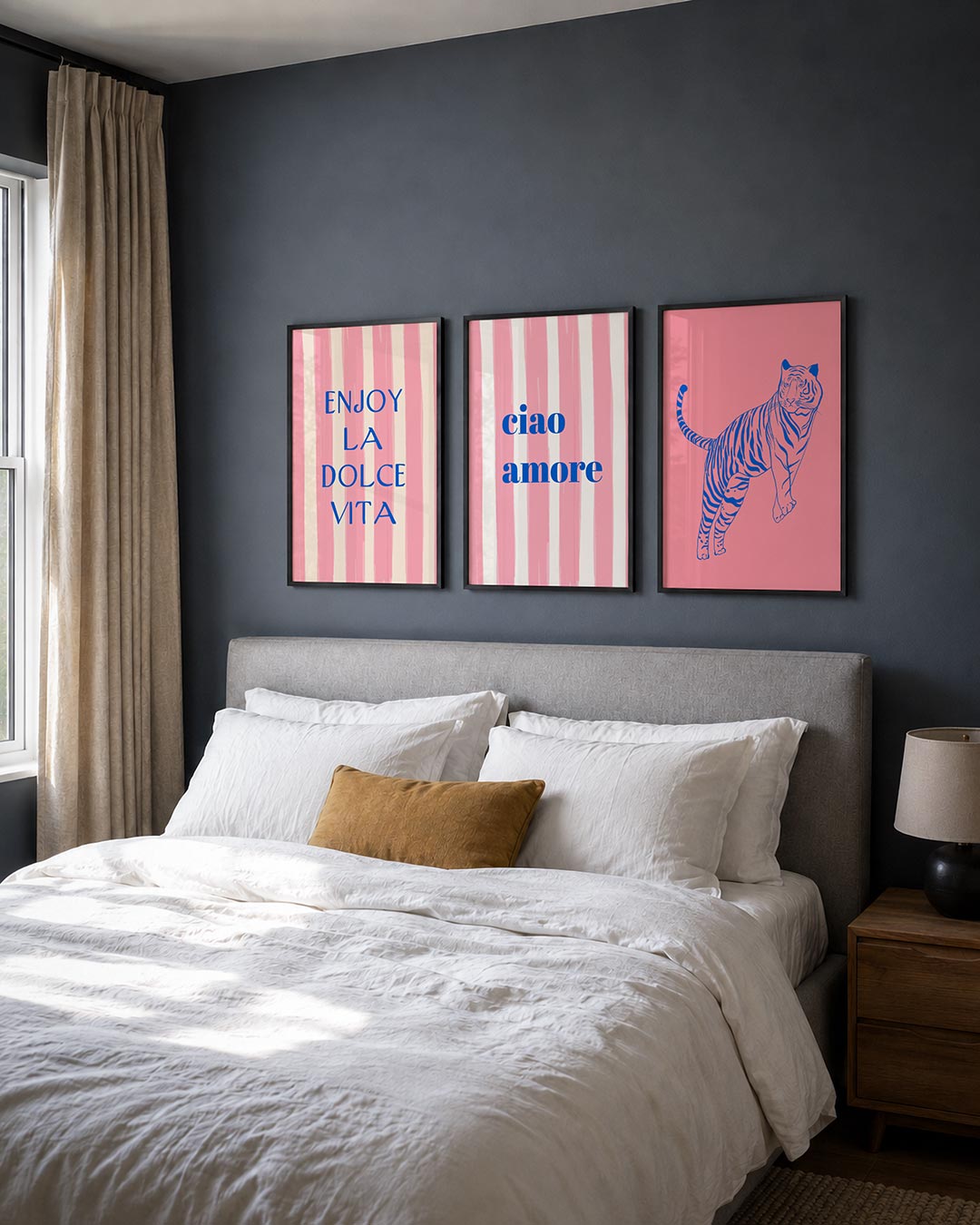 Strepen en woorden Posterset