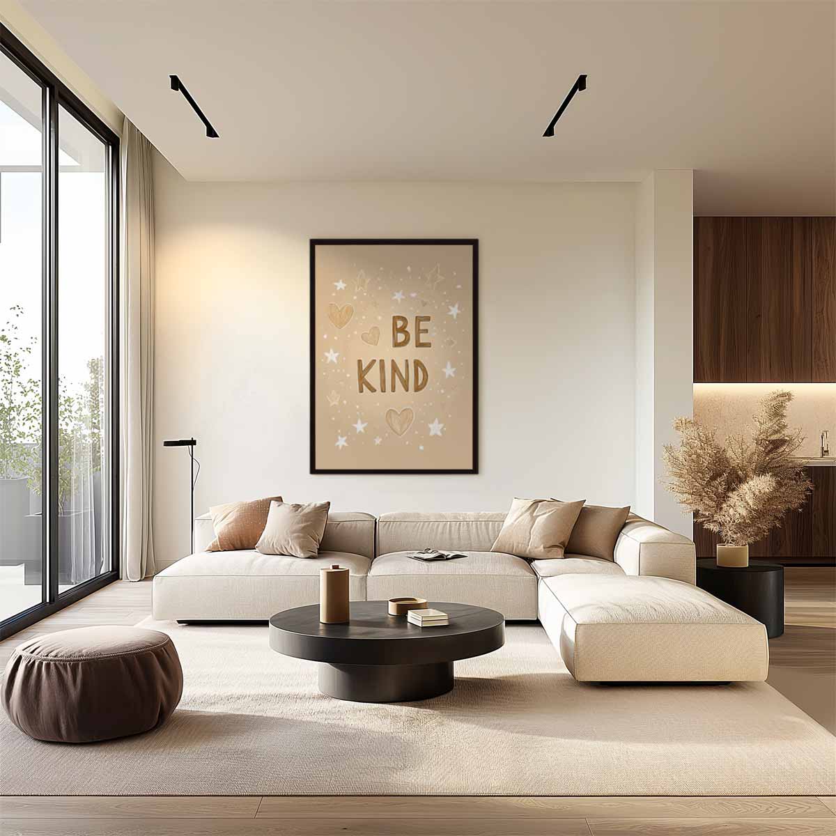 Be Kind Poster Kunstwerk-canvas-dibond-plexiglas-wanddecoratie-WallArtistic