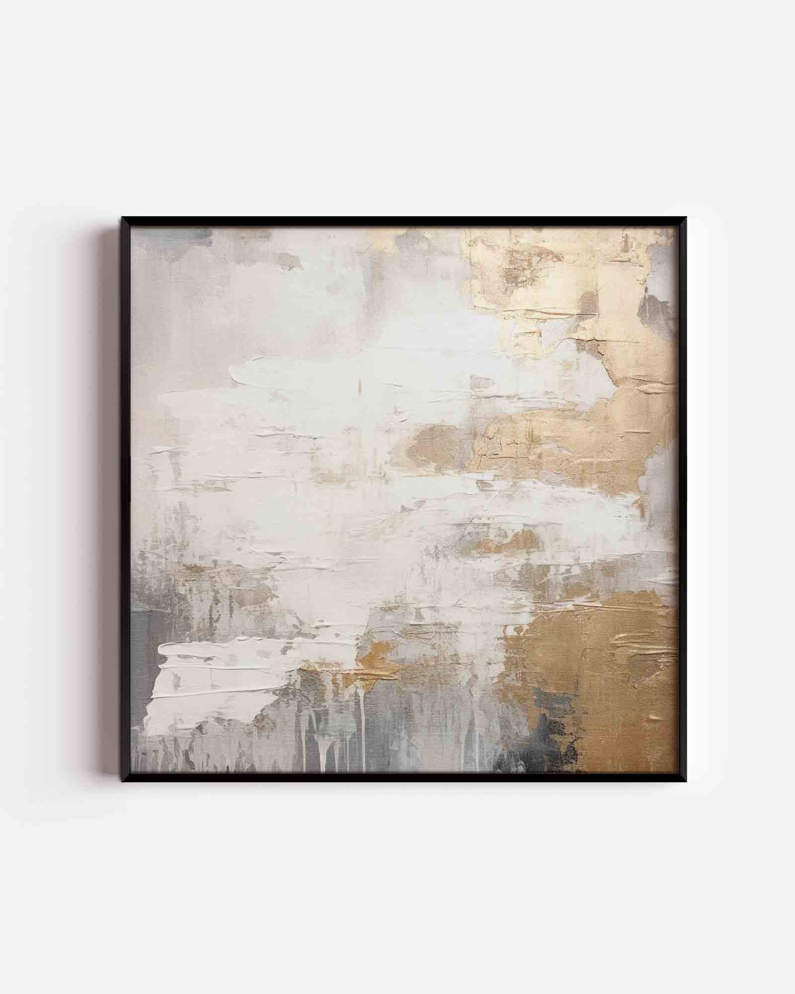 Abstracte gouden en grijze Poster