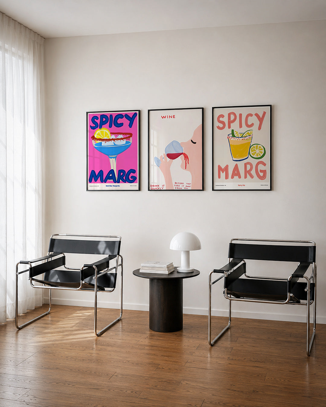 Kleurrijke cocktail Posterset