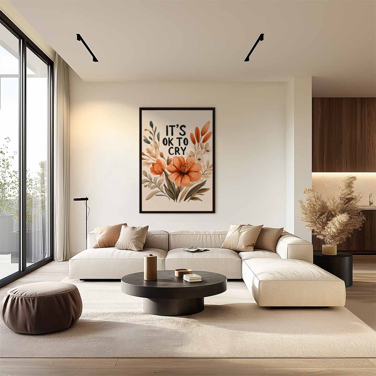 It's Ok To Cry Bloemenkunst Kunstwerk-canvas-dibond-plexiglas-wanddecoratie-WallArtistic