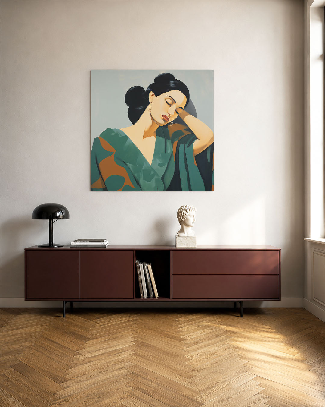 Dromerige vrouw Kunstwerk