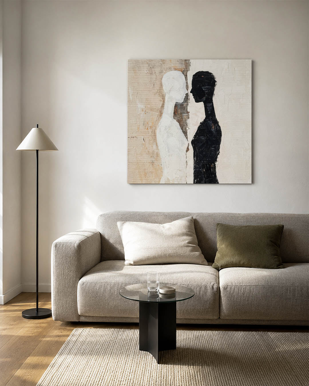 Tegenovergestelde figuren Kunstwerk