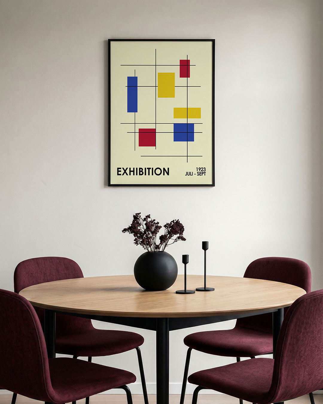 Lijnen en kleurvlakken Poster