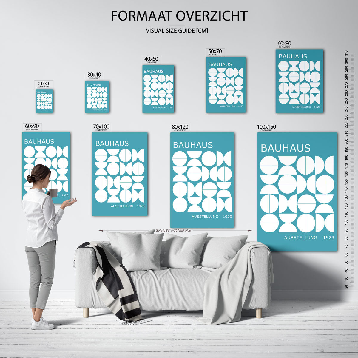 Vormritme en kleur Poster