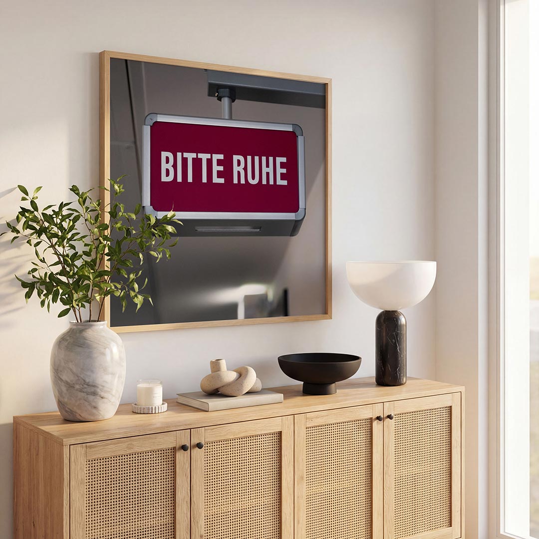 Rustig verzoek bord Poster