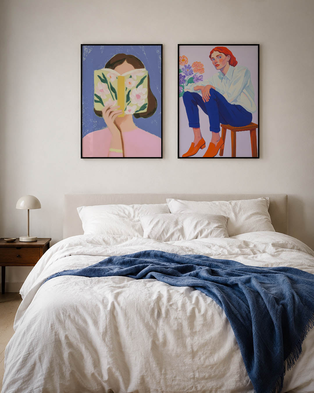 Bloemen en lezen Posterset