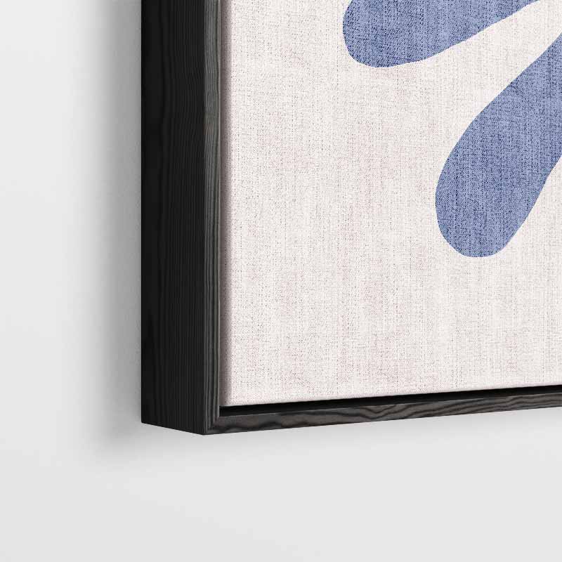 Speelse Blauwe Abstractie Kunstwerk-canvas-dibond-plexiglas-wanddecoratie-WallArtistic